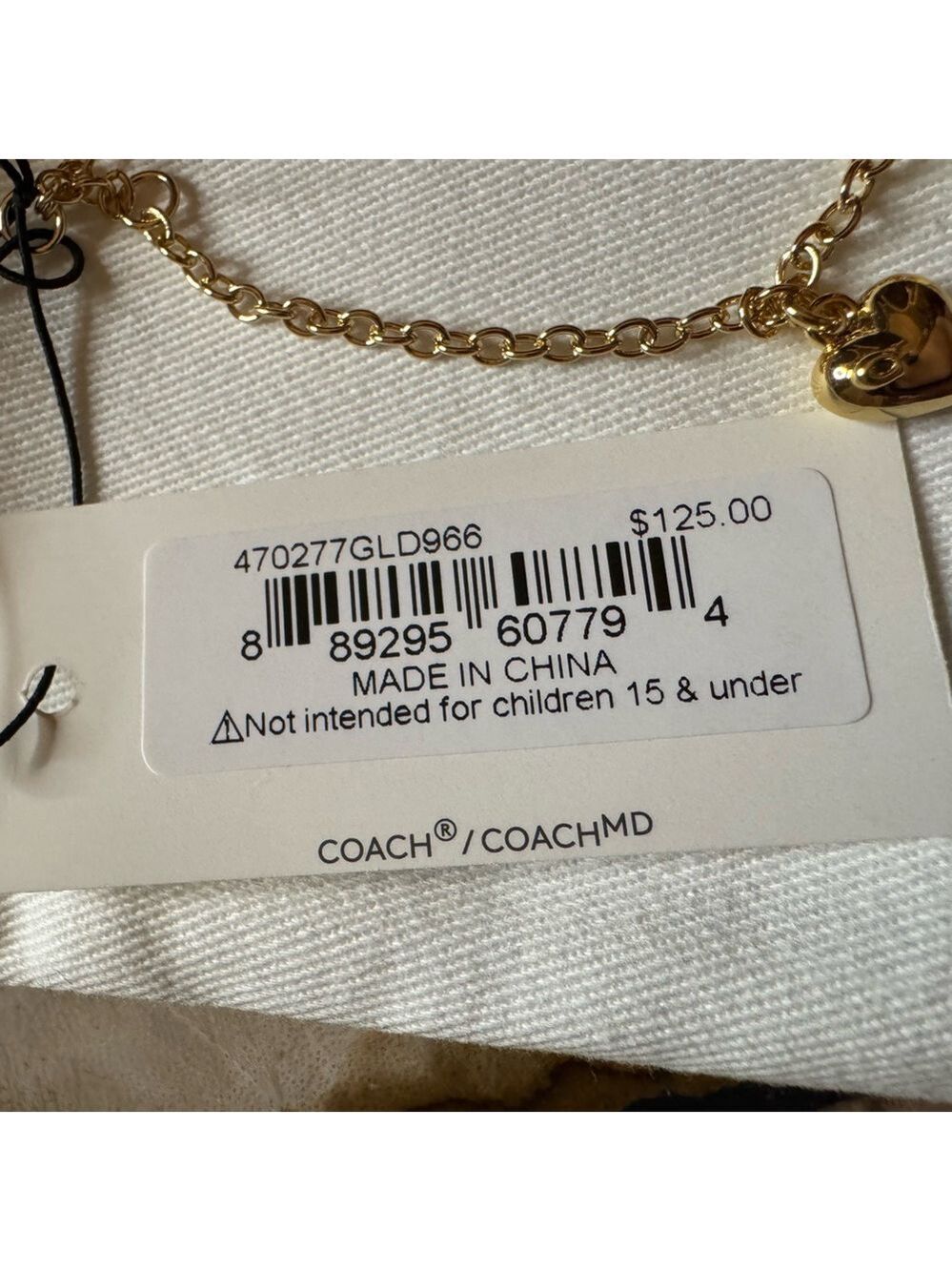 Coach - Cherry & Heart Charm Bracelet - NWT Adjustable 6.5” - 7.5” - Picture 4 of 5